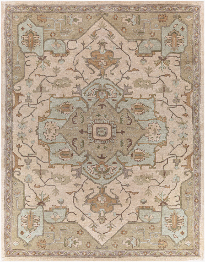 Caesar Handmade Rug — Beige/Dark Brown