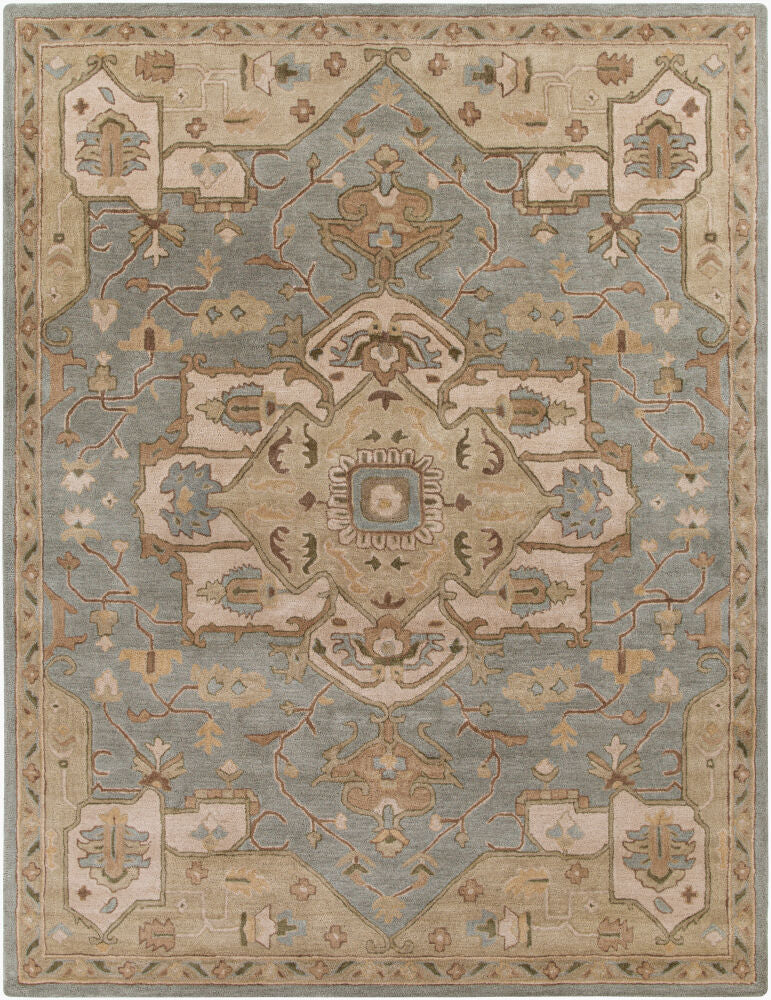 Caesar Handmade Rug — Beige/Dark Brown
