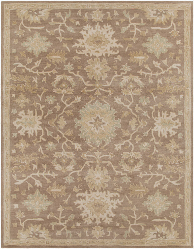 Caesar Handmade Rug — Beige/Dark Brown