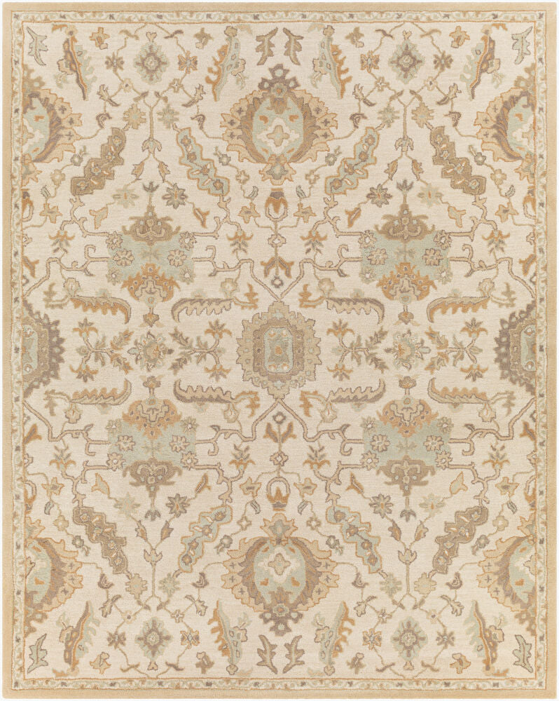 Caesar Handmade Rug — Cream/Dusty Sage