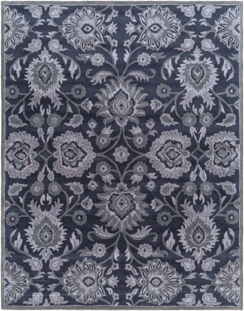 Caesar Handmade Rug — Charcoal/Denim