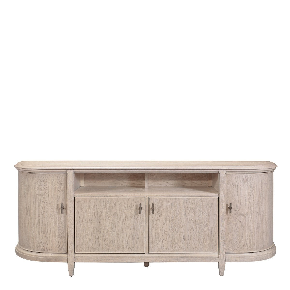 Riverside Carmella Media Console — Demi-Lune Shape, Adjustable Shelves Riverside Furniture TV Stand