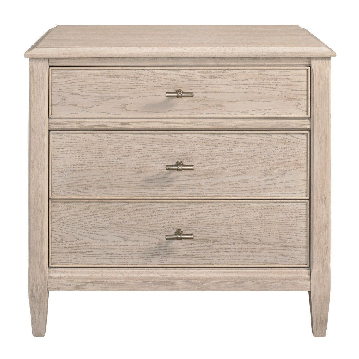 Riverside Carmella Three Drawer Nightstand — Bedside Storage in Pebble Oak Riverside Furniture Nightstand