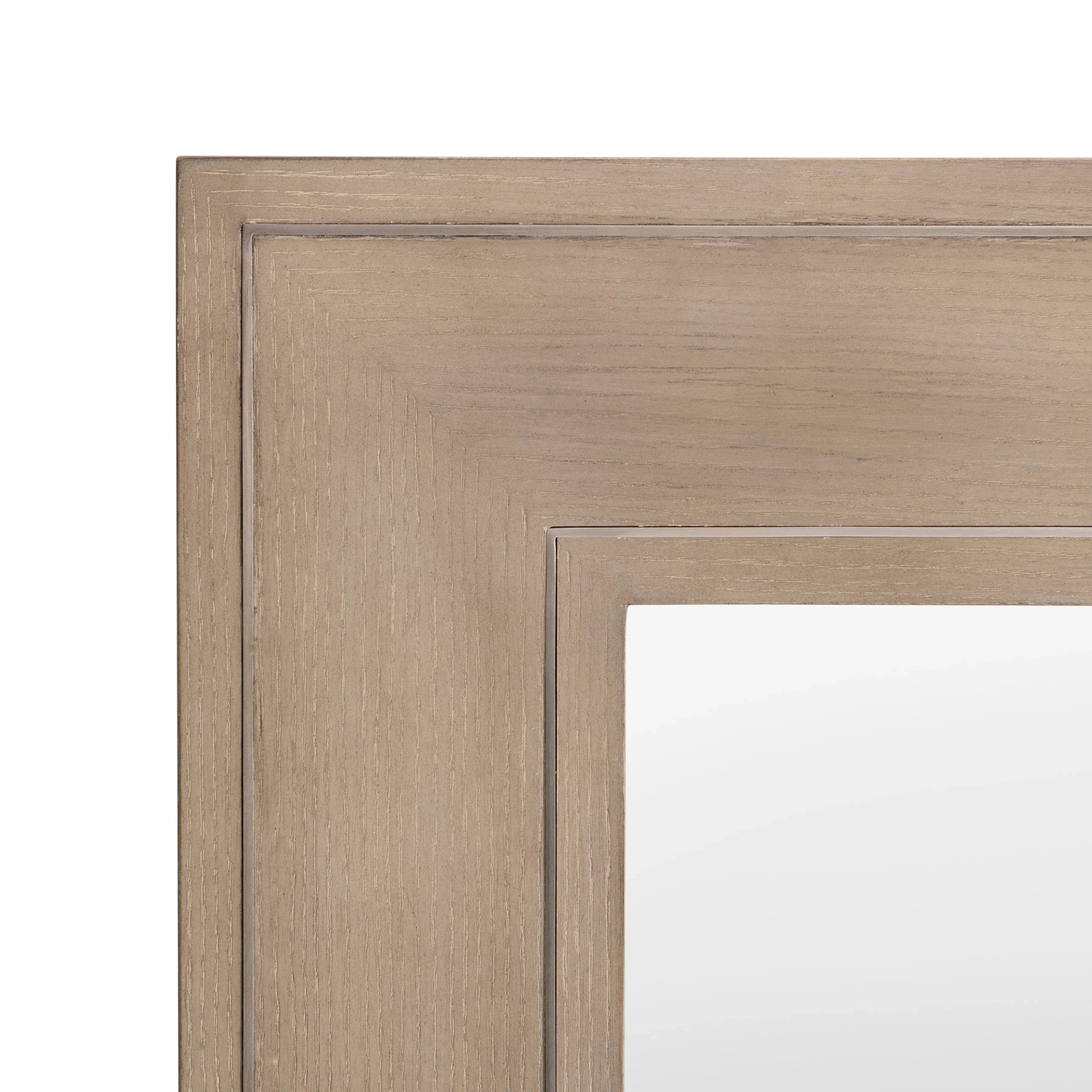 Bernhardt Cornelia Mirror — Ash Frame, Steel Inlays Bernhardt Mirror