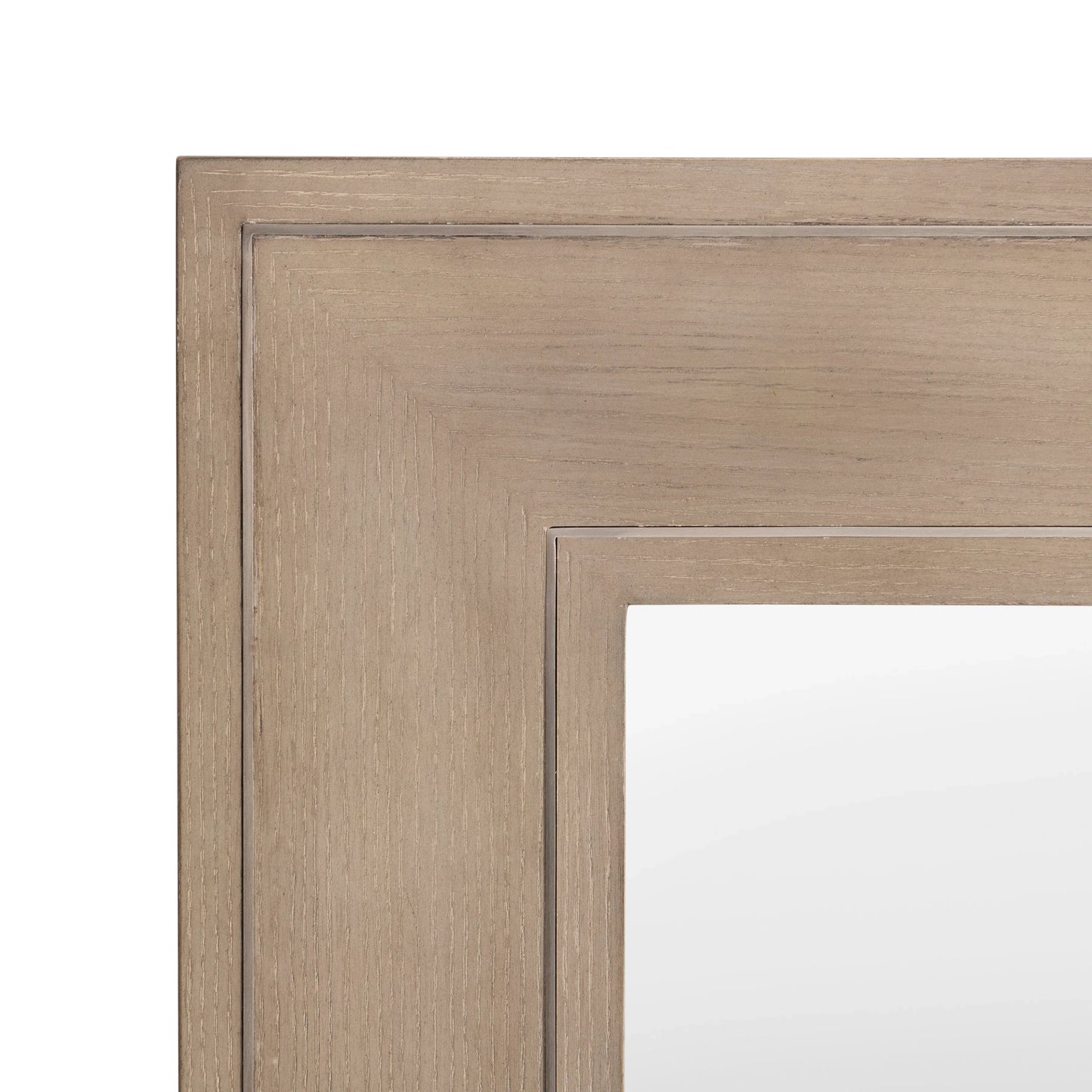 Bernhardt Cornelia Mirror — Ash Frame, Steel Inlays Bernhardt Mirror