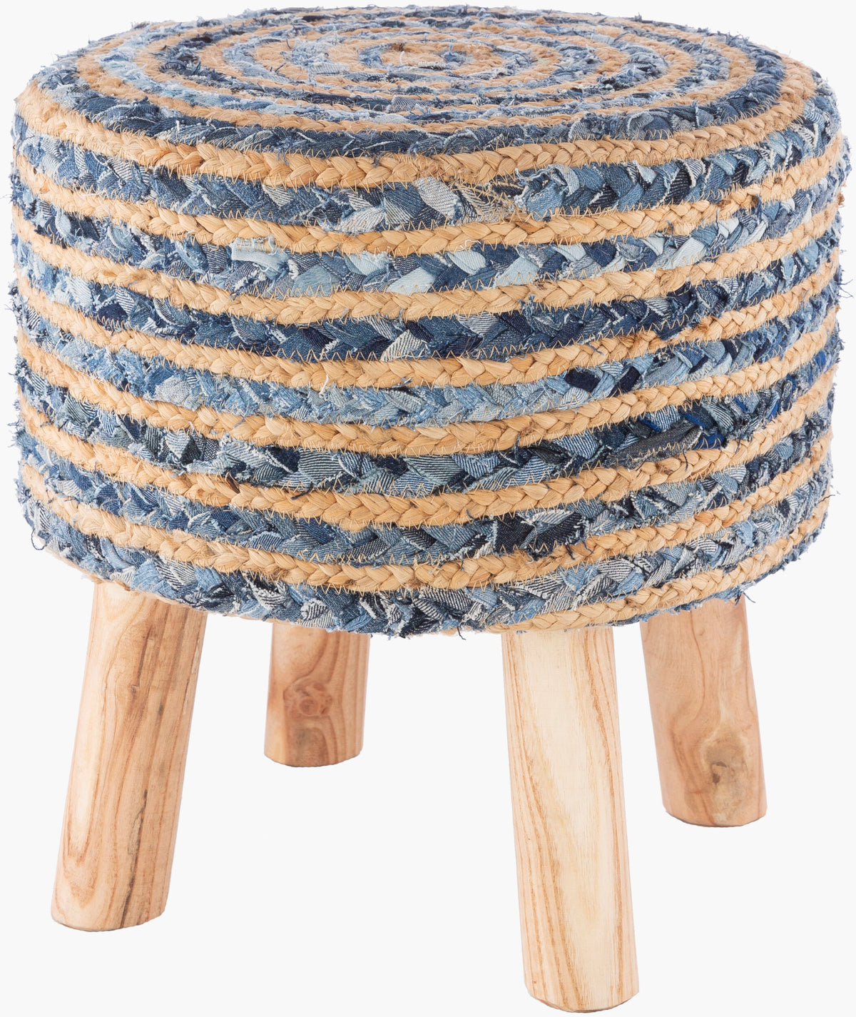 Cambrai Ottoman — Blue/Brown