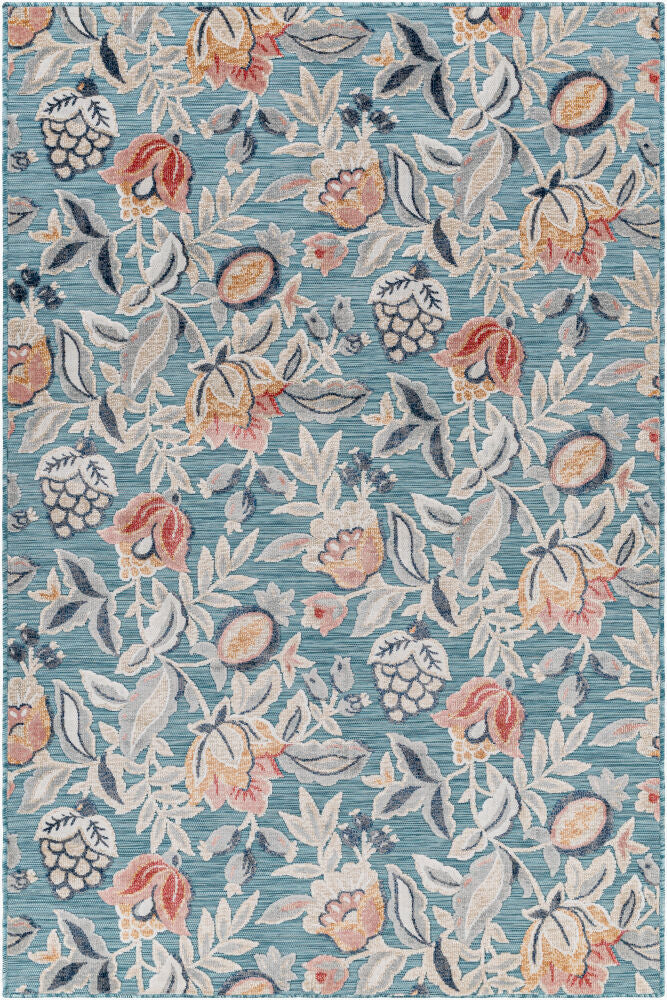Cabo Machine Woven Rug — Beige/Blue