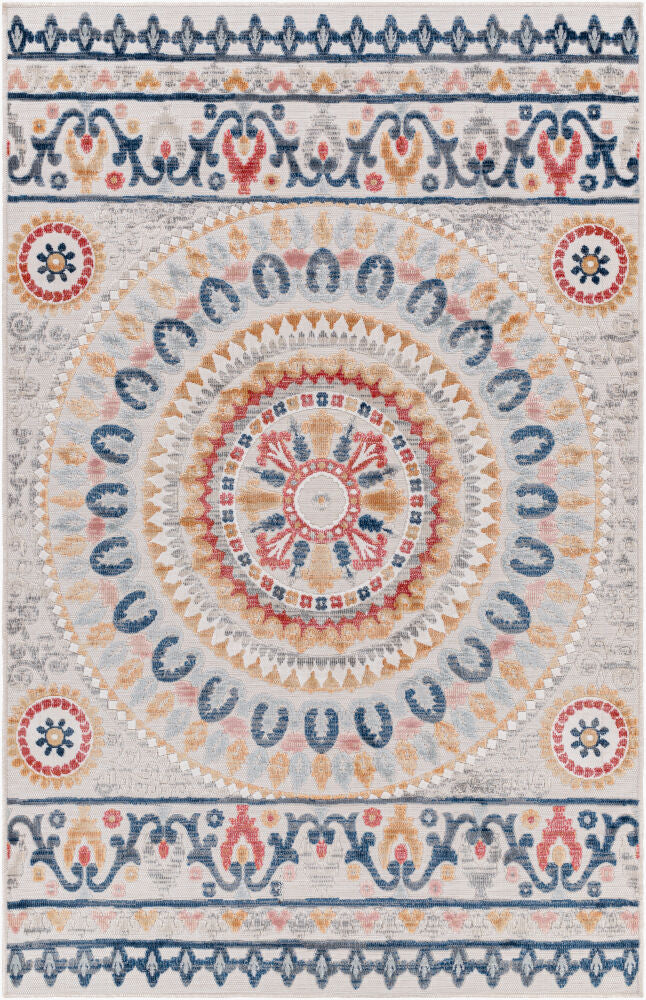 Cabo Machine Woven Rug — Beige/Black