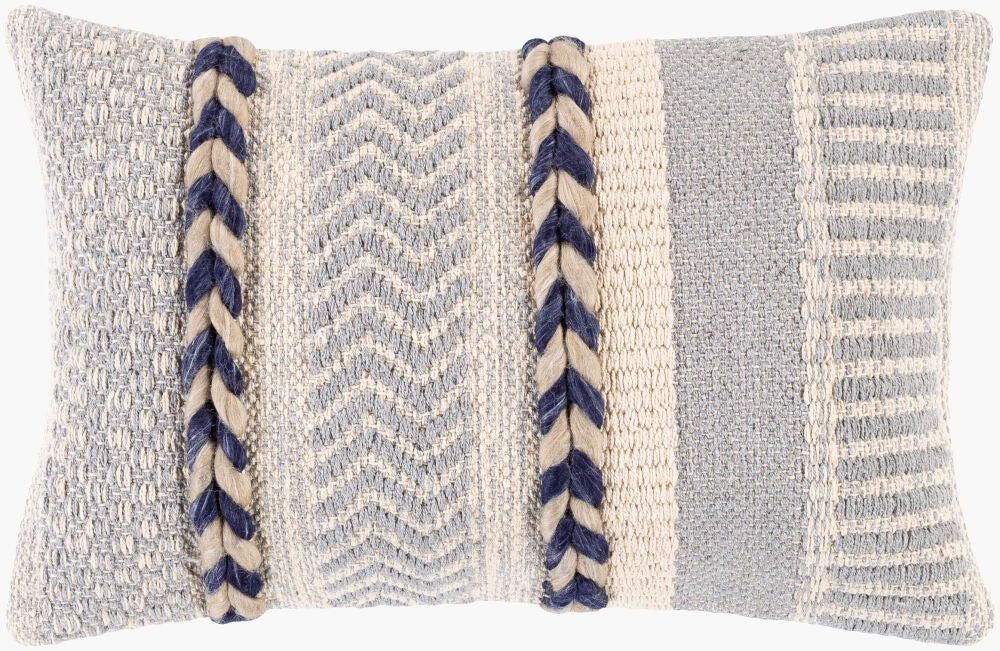 Cascada Lumbar Pillow — Beige/Denim