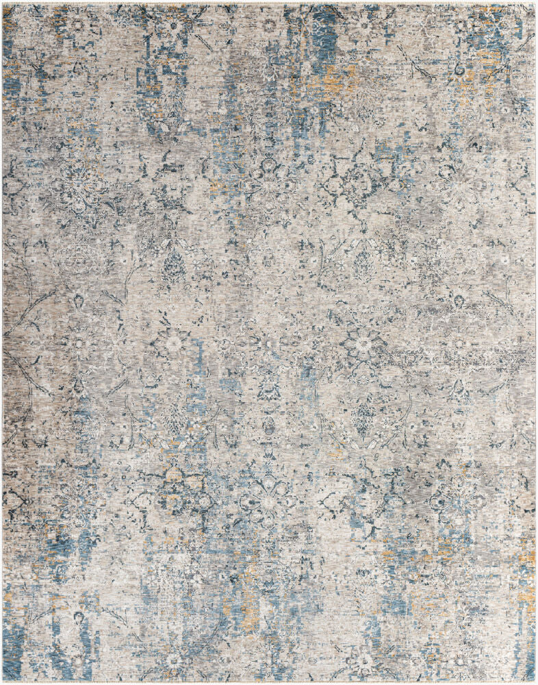Cardiff Machine Woven Rug — Beige/Blue