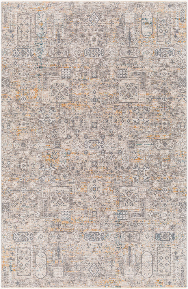 Cardiff Machine Woven Rug — Blue/Camel