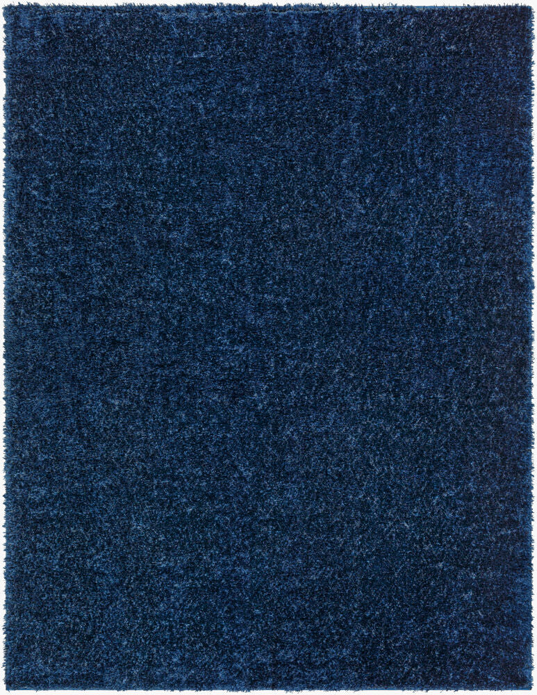 Cloudy Shag Machine Woven Rug — Dark Blue