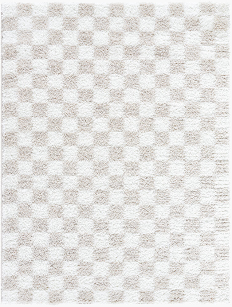 Cloudy Shag Machine Woven Rug — Ivory/Light Beige