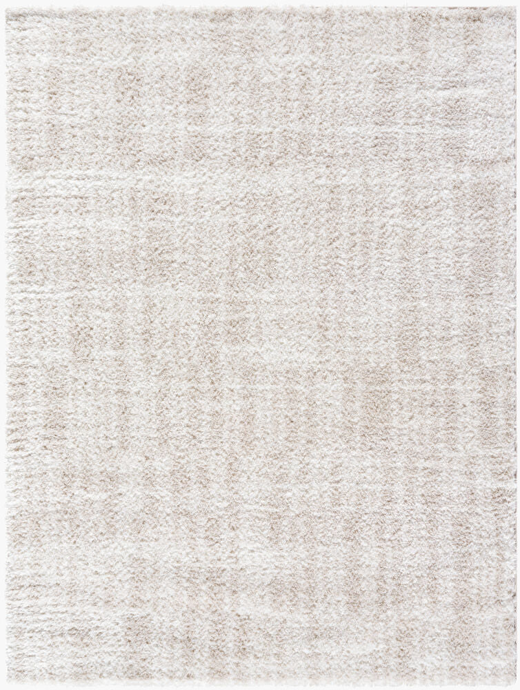 Cloudy Shag Machine Woven Rug — Ivory/Light Beige
