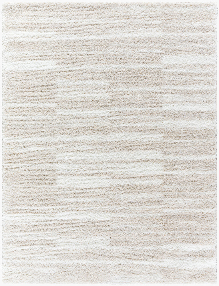 Cloudy Shag Machine Woven Rug — Ivory/Light Beige