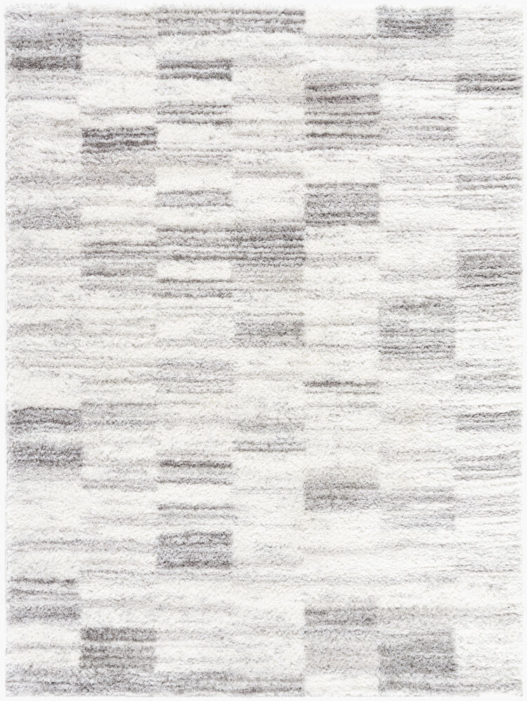 Cloudy Shag Machine Woven Rug — Ivory/Light Beige