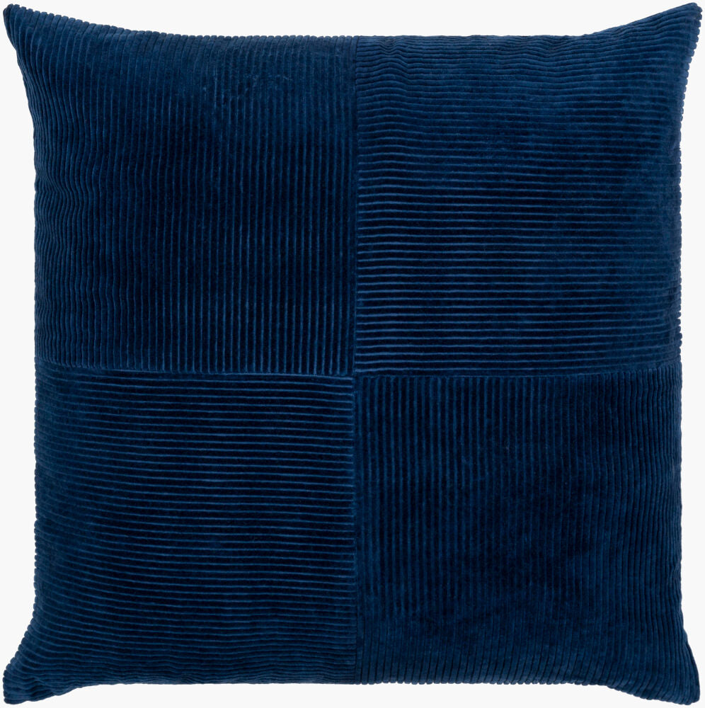 Corduroy Quarters Accent Pillow — Navy