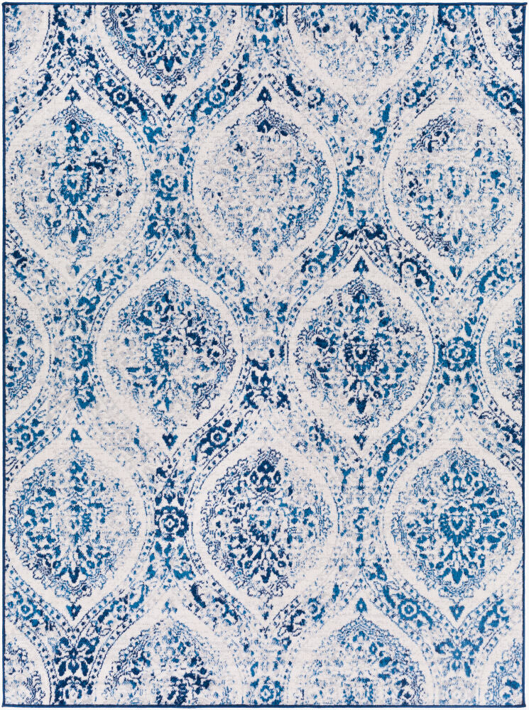 Cesar Machine Woven Rug — Blue/Dark Blue