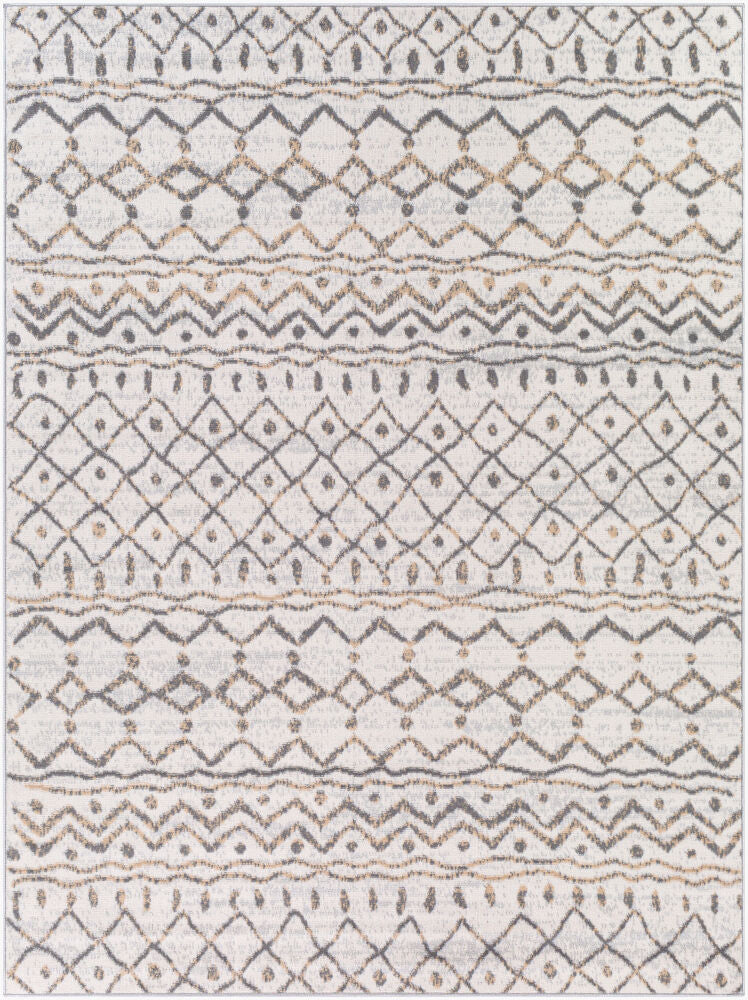 Cesar Machine Woven Rug — Cream/Gray