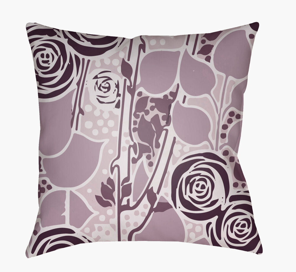 Chinoiserie Floral Accent Pillow — Lavender/Lilac