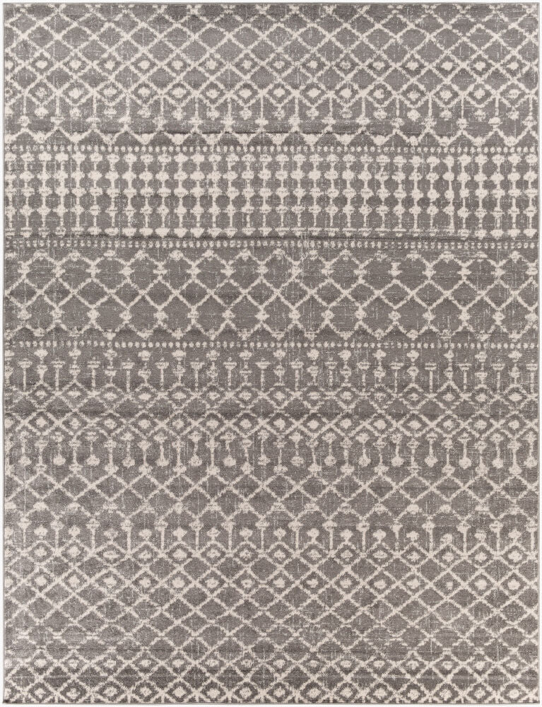 Chester Machine Woven Rug — Charcoal/Light Beige