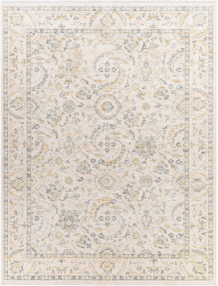 Chicago Machine Woven Rug — Light Beige/Mustard