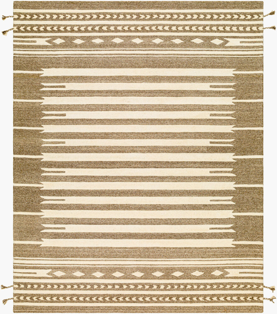Cherokee Handmade Rug — Brown/Dark Brown