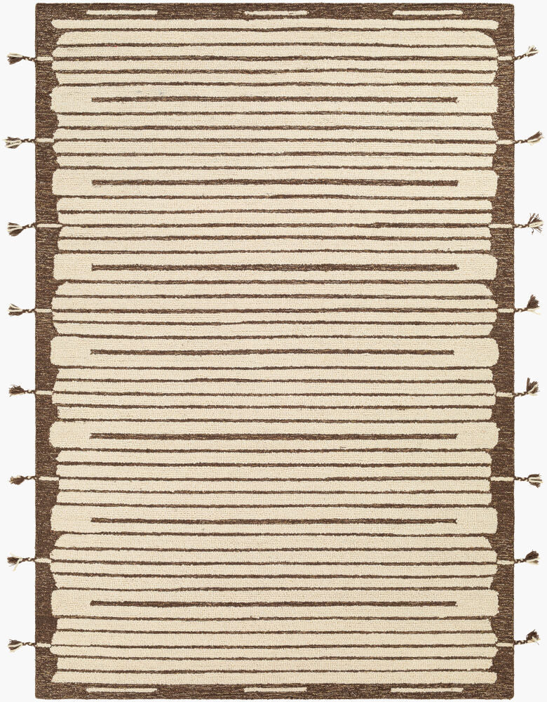 Cherokee Handmade Rug — Brown/Dark Brown