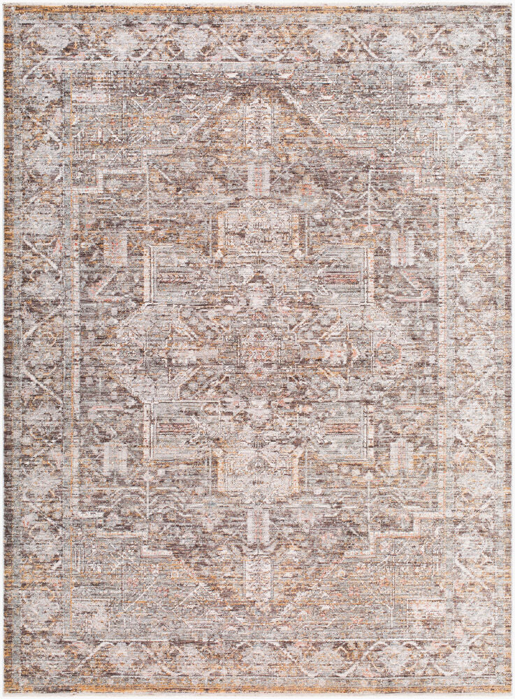 Chapel Hill Machine Woven Rug — Black/Dusty Coral