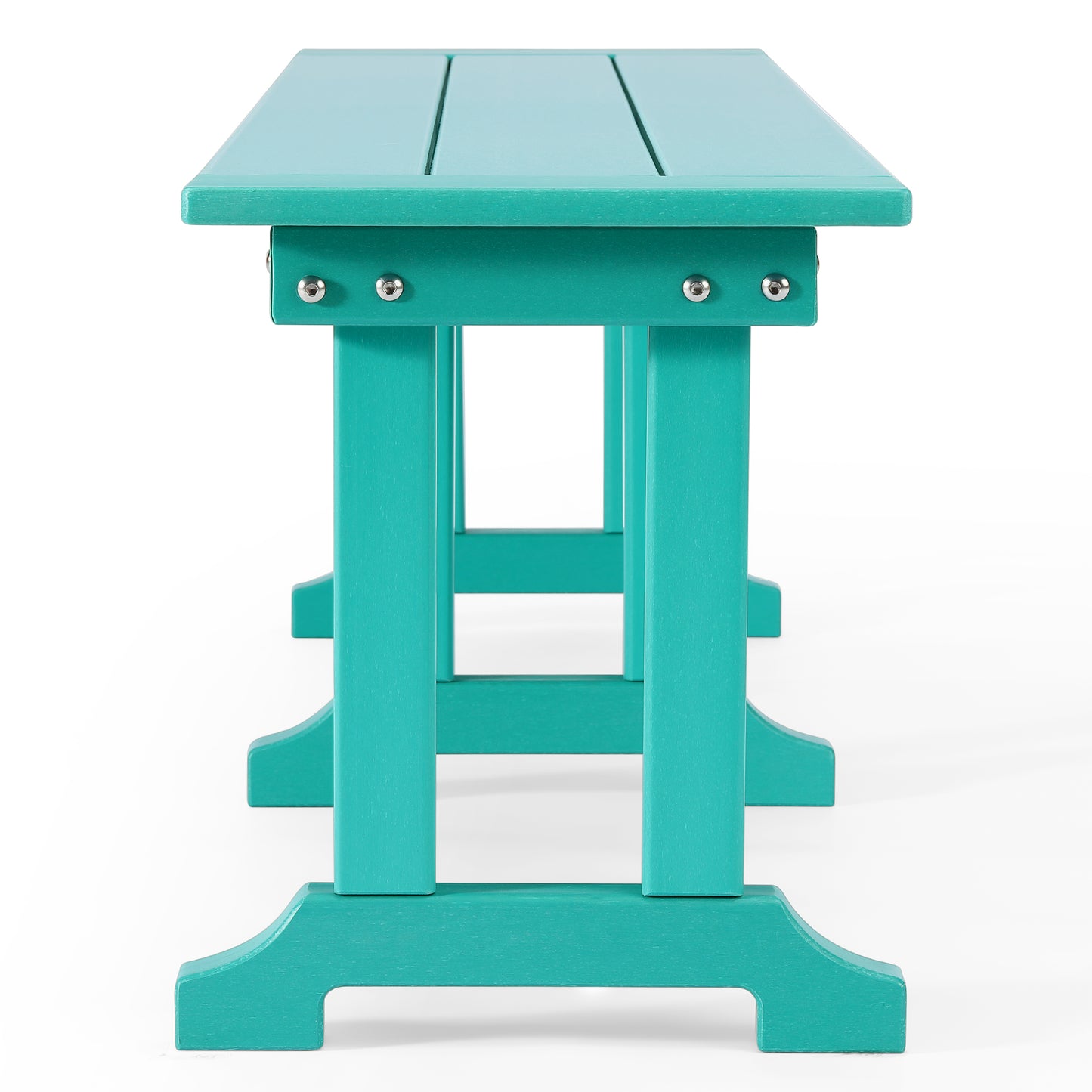 Tuscany All-Weather Outdoor 65" Trestle Dining Bench Turquoise Seahawk Designs Patio Benches