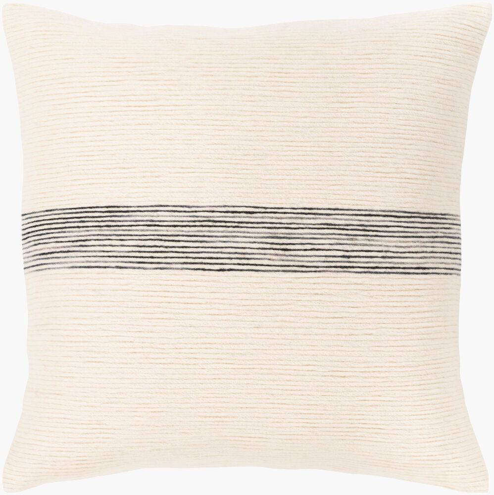 Carine Accent Pillow — Black/Charcoal