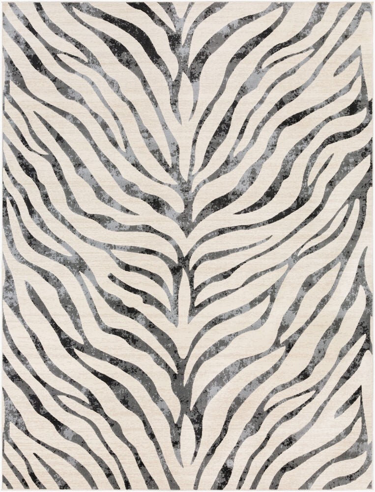 City Machine Woven Rug — Black/Charcoal