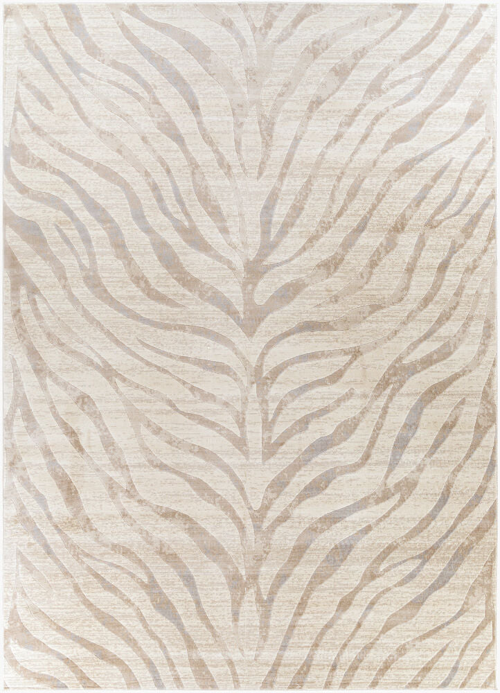 City Machine Woven Rug — Light Beige/Light Slate