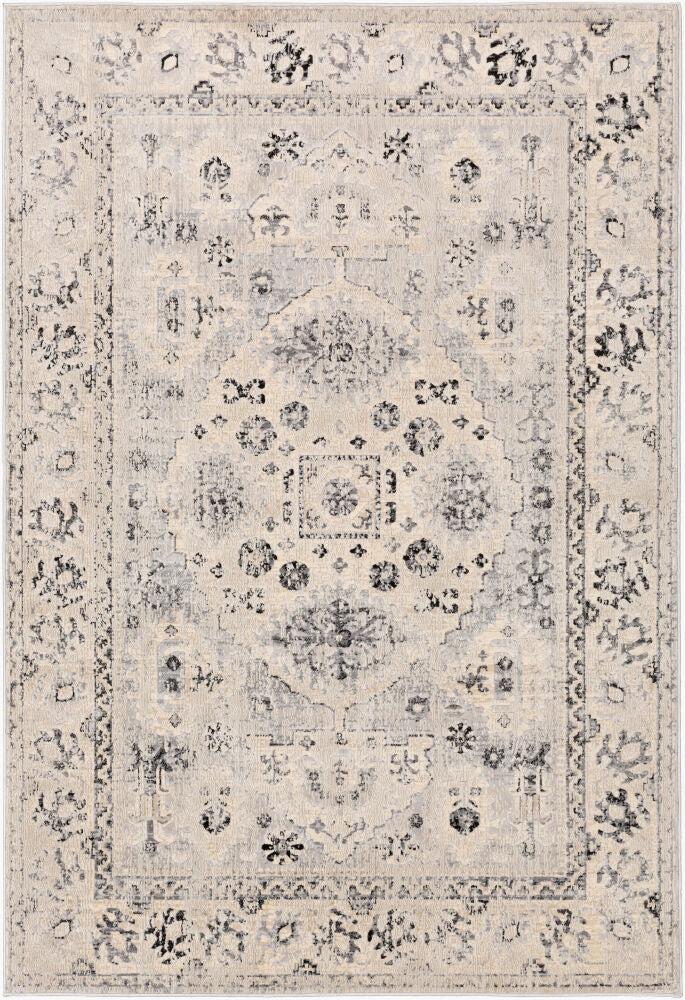 City Machine Woven Rug — Black/Charcoal