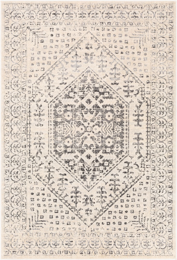 City Machine Woven Rug — Black/Charcoal