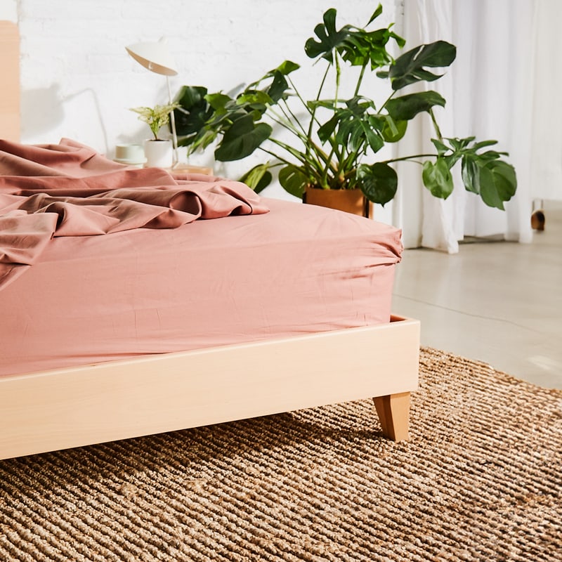 Avocado City Bed — Solid Wood Platform Bed in Blonde or Walnut