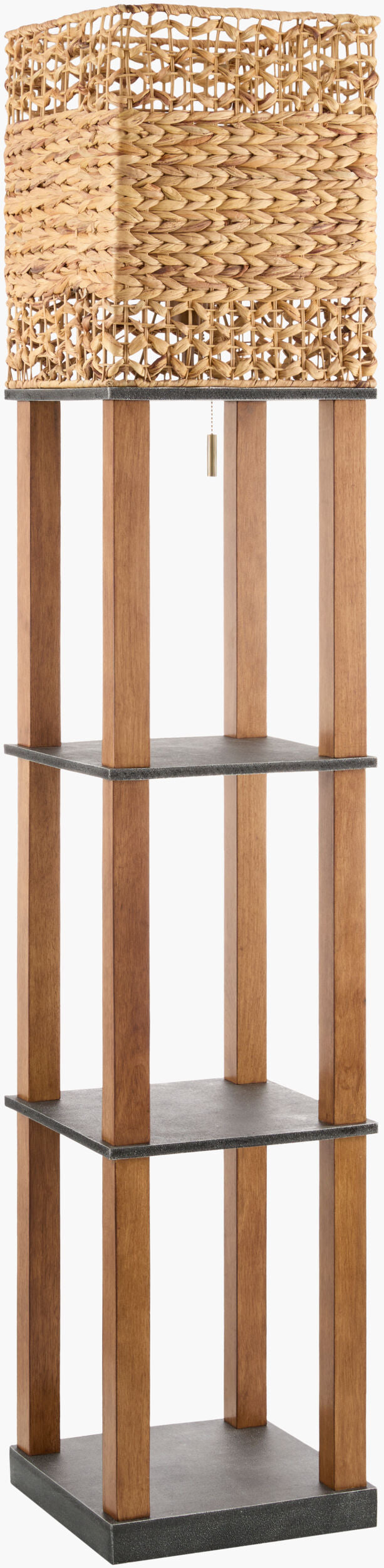 Civita Tray Table Floor Lamp — Brown