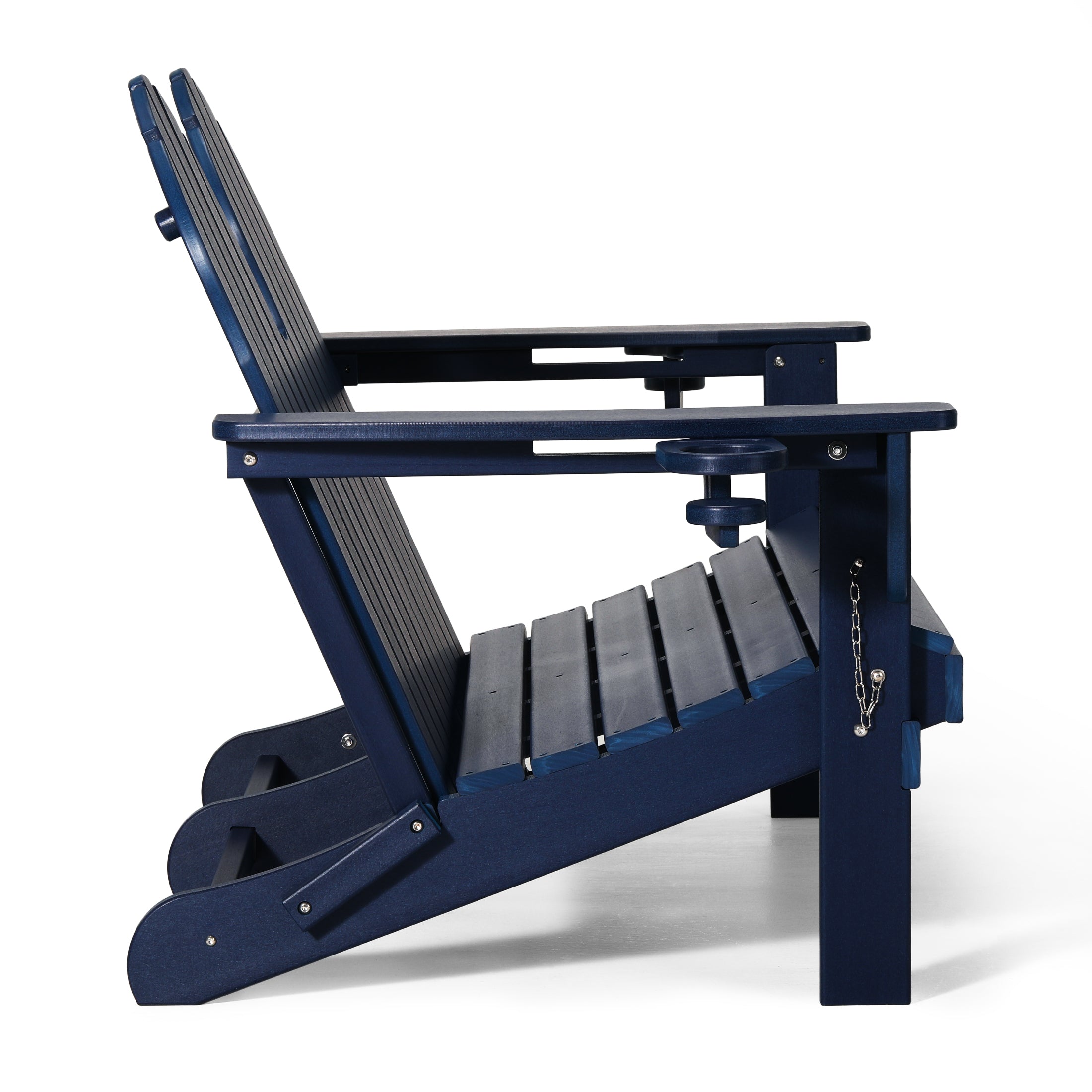 Magnolia Adirondack 49" Folding Bench Navy Blue Seahawk Designs Patio Benches