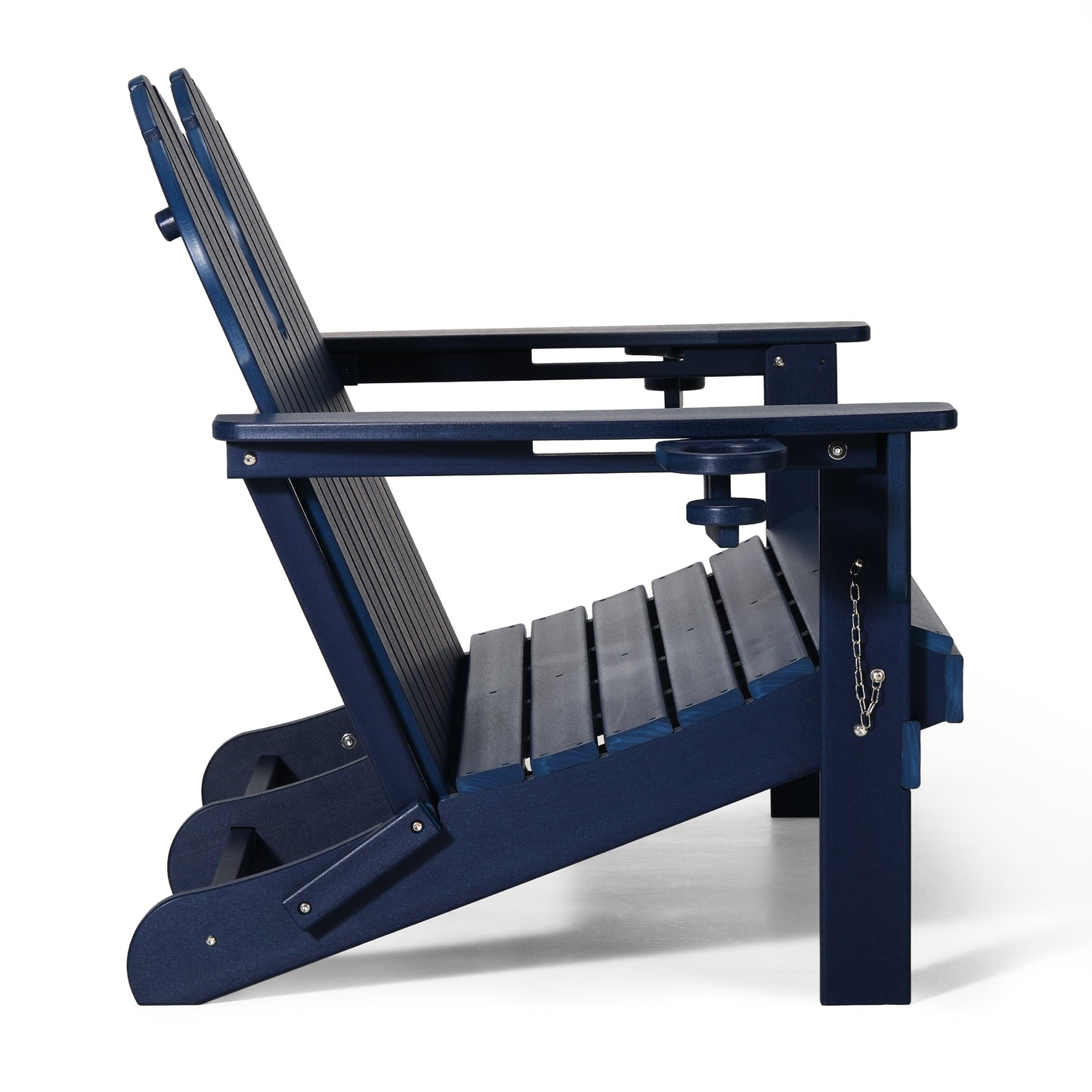 Magnolia Adirondack 49" Folding Bench Navy Blue Seahawk Designs Patio Benches