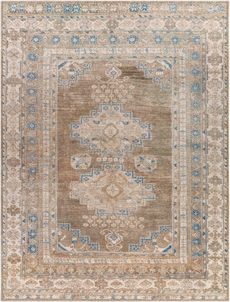 Colin Machine Woven Rug — Blue/Cream