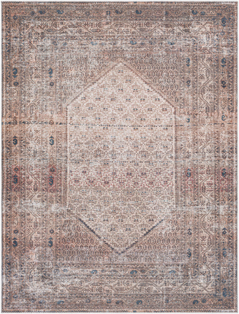 Colin Machine Woven Rug — Cream/Dark Blue