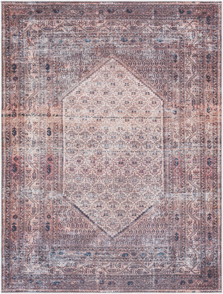 Colin Machine Woven Rug — Cream/Dusty Pink