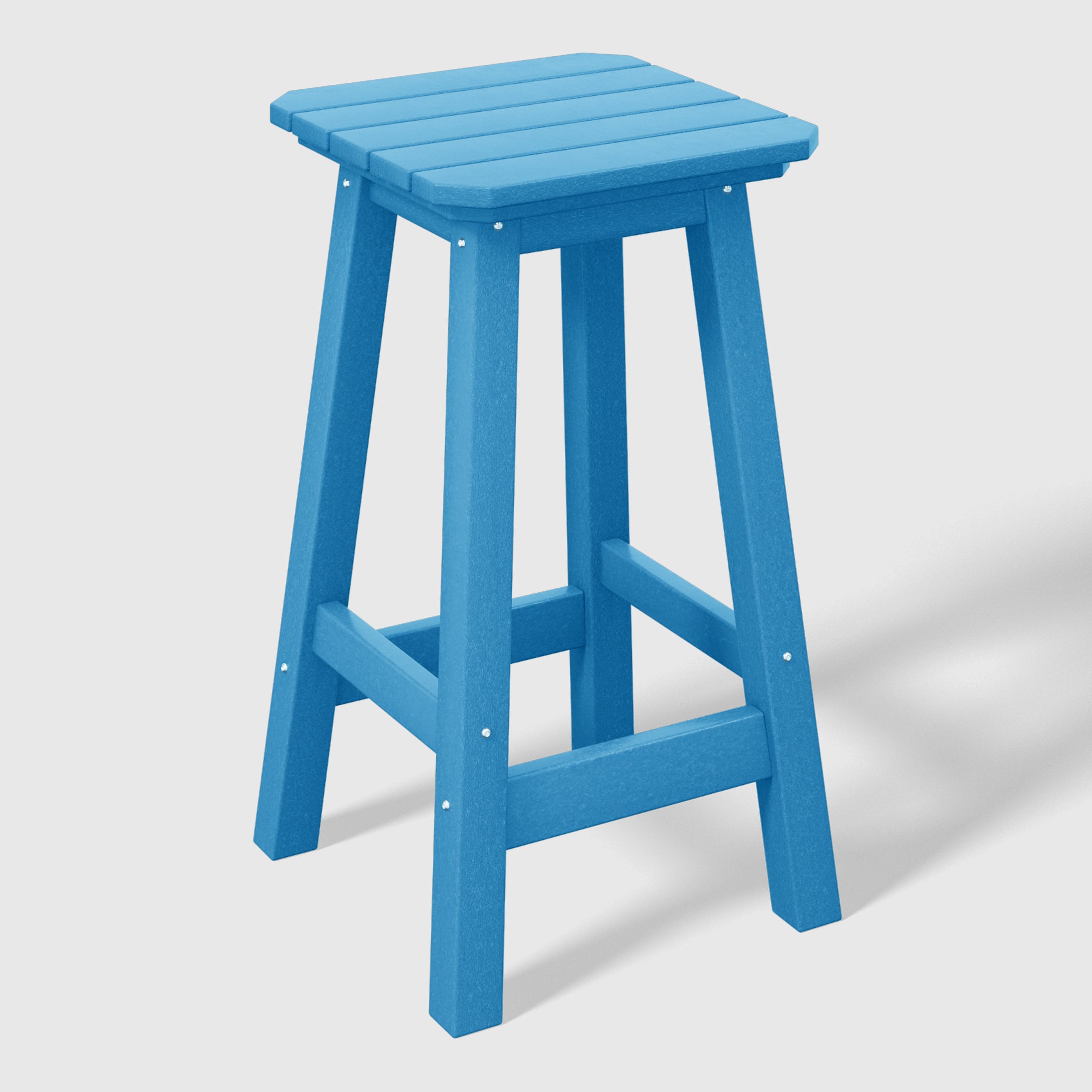 Stockholm All-Weather Outdoor Square Counter Stool (24" Seat Height) Pacific Blue Seahawk Designs Patio Bar & Counter Stools