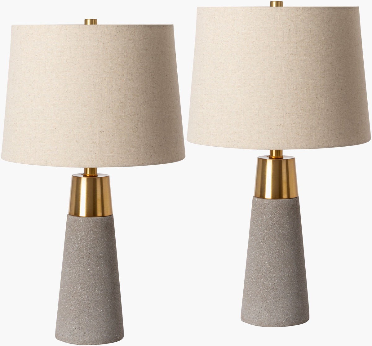 Catania Accent Table Lamp — Gray/Metallic - Brass