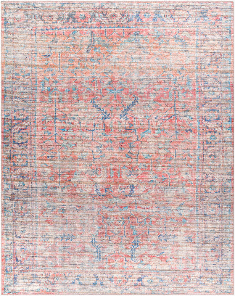 Cobb Machine Woven Rug — Blue/Cream