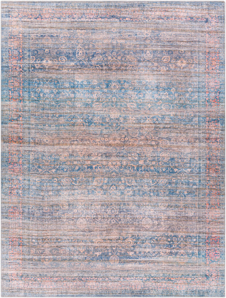 Cobb Machine Woven Rug — Blue/Light Blue