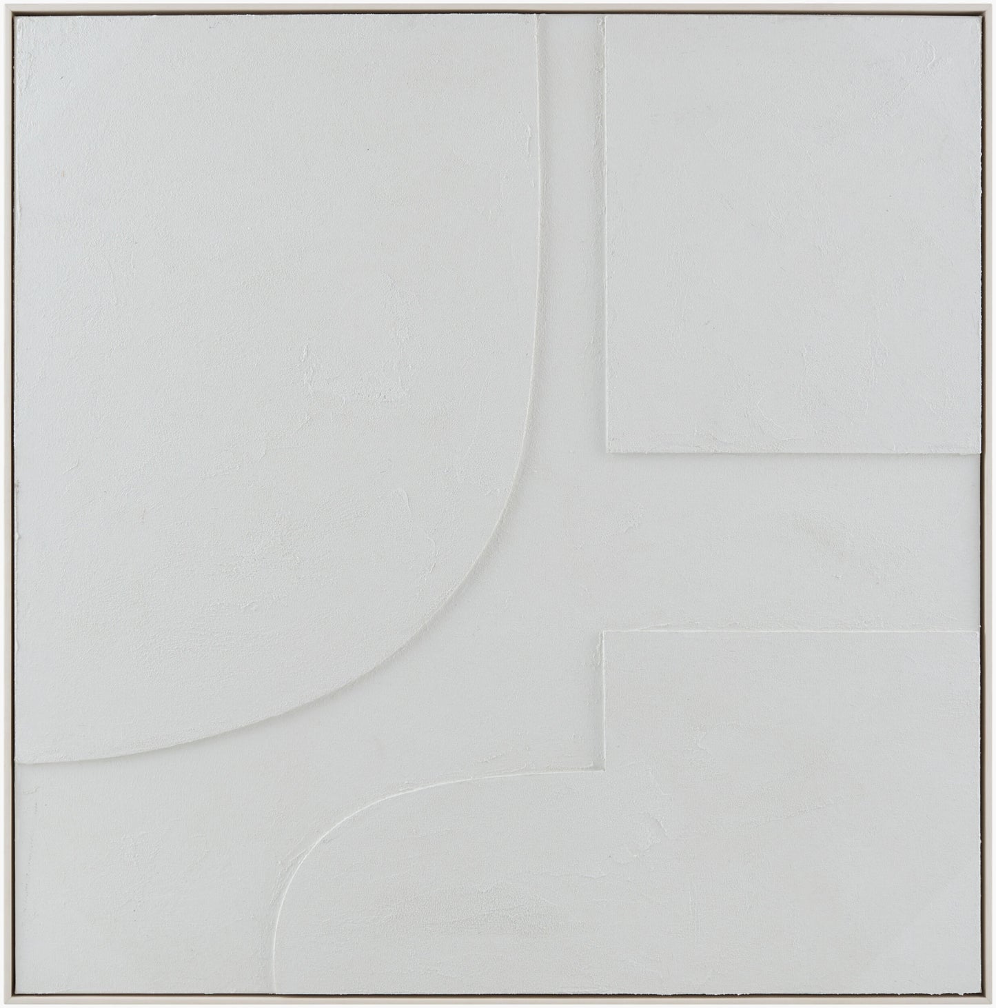 Concrete Framed Art — Brown/White