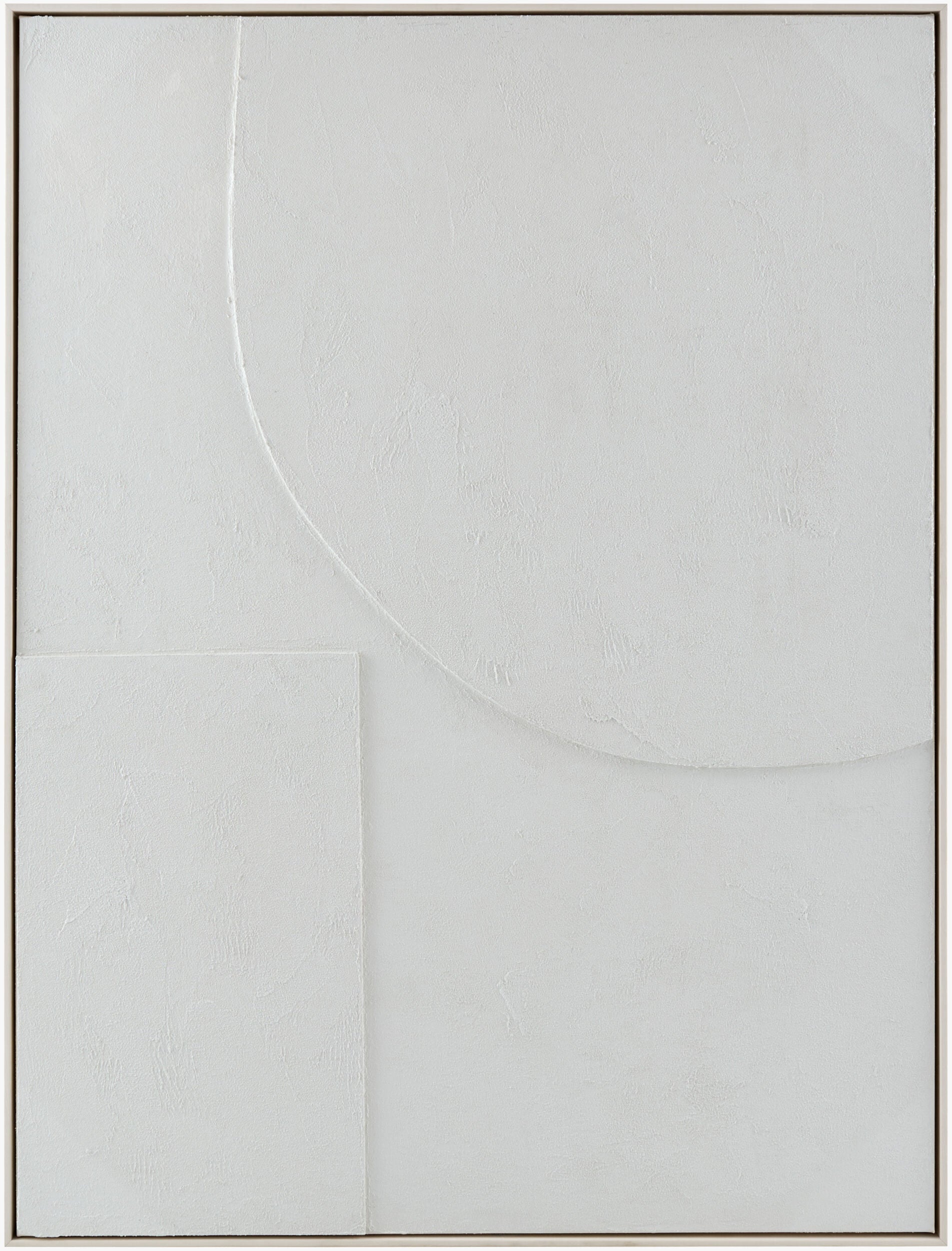 Concrete Framed Art — Brown/White