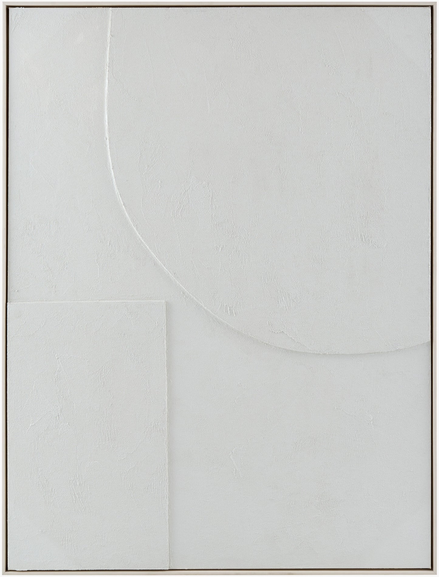 Concrete Framed Art — Brown/White