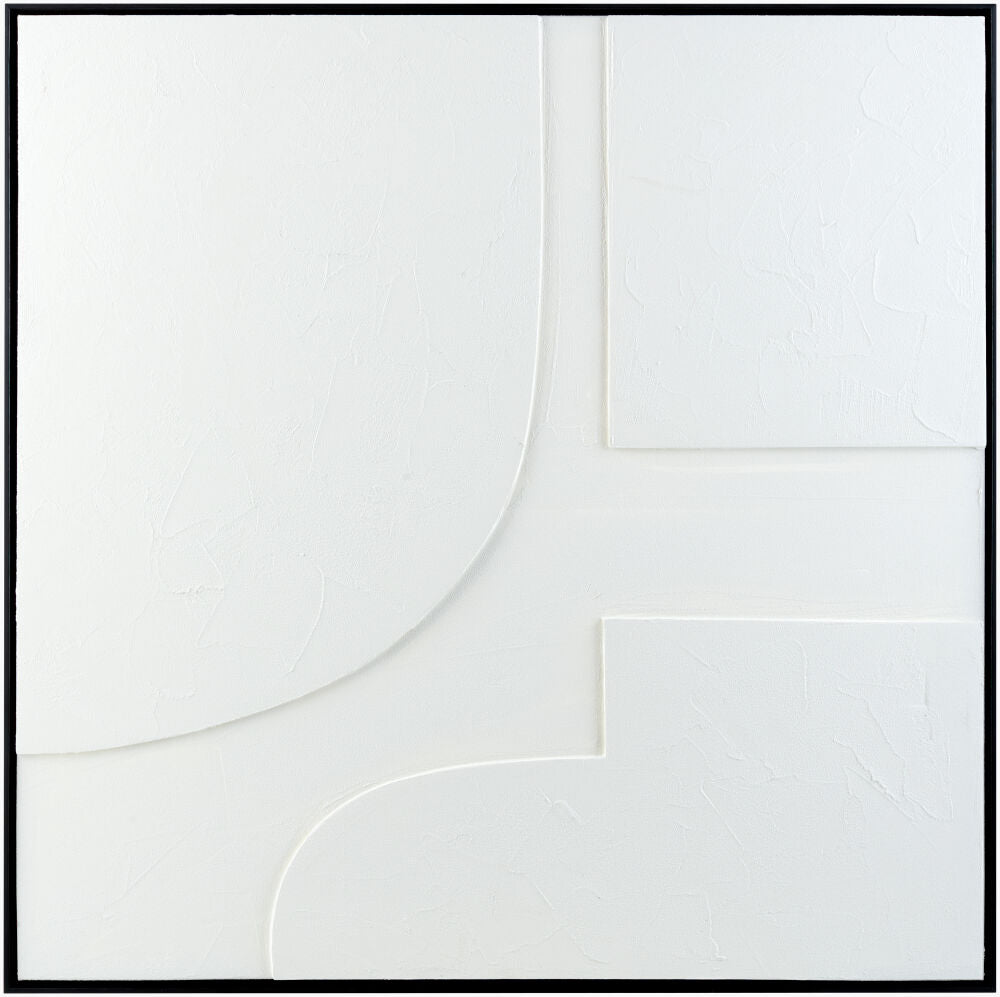 Concrete Framed Art — Beige/Black